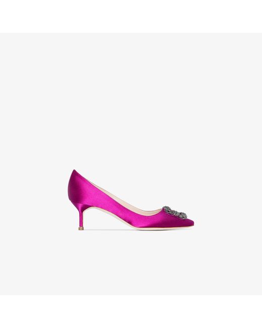 Manolo Blahnik Hangisi 50 Satin Pumps 