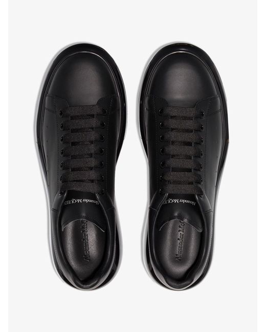 Alexander McQueen Black Oversized Sneakers - Unisex - Calf Leather/leather/rubber
