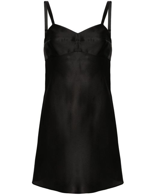 Khaite Black The Eli Silk Mini Dress