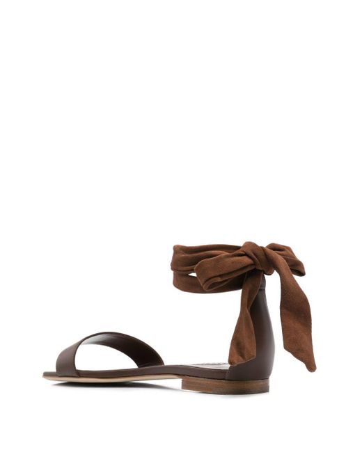 Manolo Blahnik White Chastana Sandals