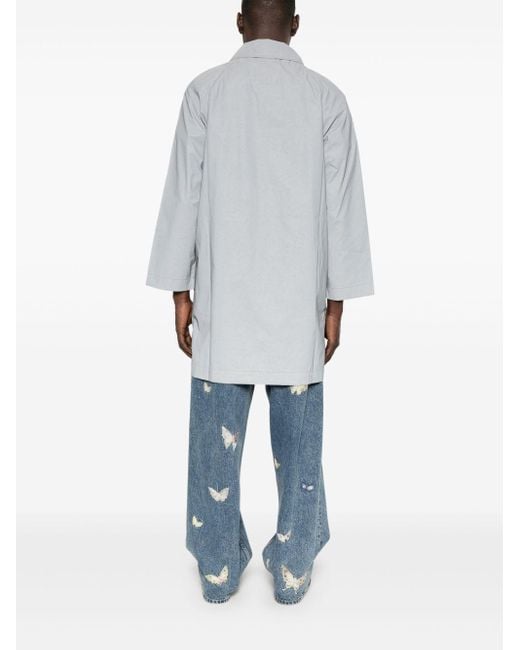 Bode White Reflective Raincoat for men