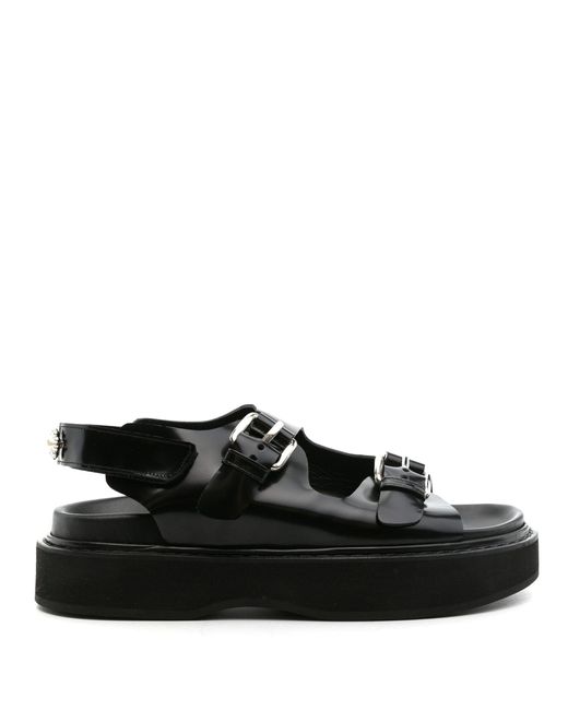 Simone Rocha Black Pearl-embellishment Leather Sandals - Men's - Calf Leather/rubber for men