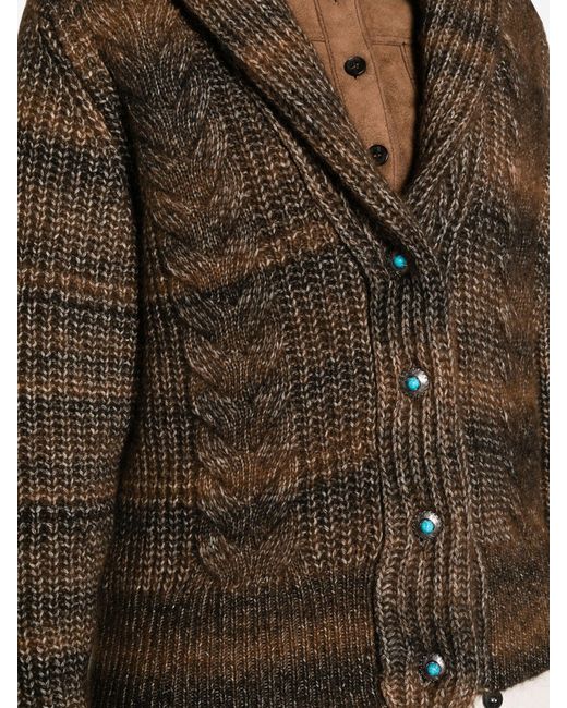 Fortela Brown Lexi Cable-knit Cardigan