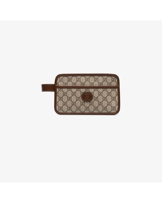 Gucci Natural GG Travel Pouch With Interlocking G for men