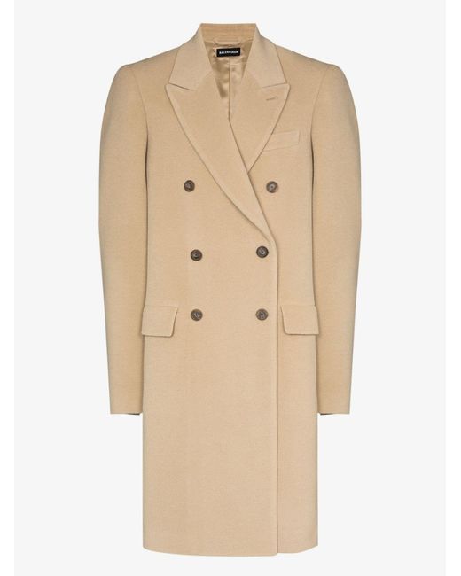 Balenciaga Natural Oversize Double-breasted Coat for men