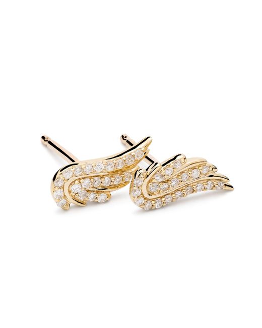 Adina Reyter Metallic 14k Yellow Wing Diamond Earrings - Women's - 14kt Yellow /diamond