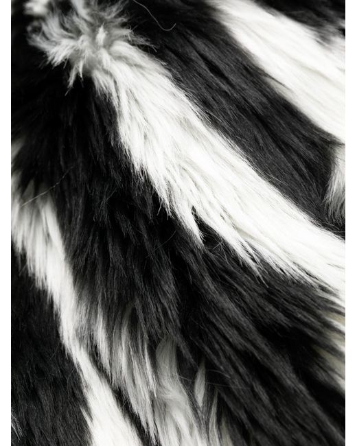 Gucci Zebraprint Fauxfur Coat in Black Lyst