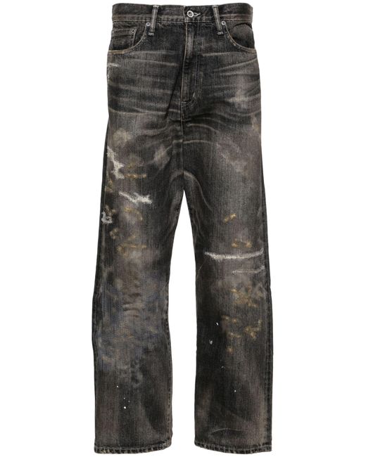 Neighborhood Gray Savage Denim Dp Straight Jeans for men
