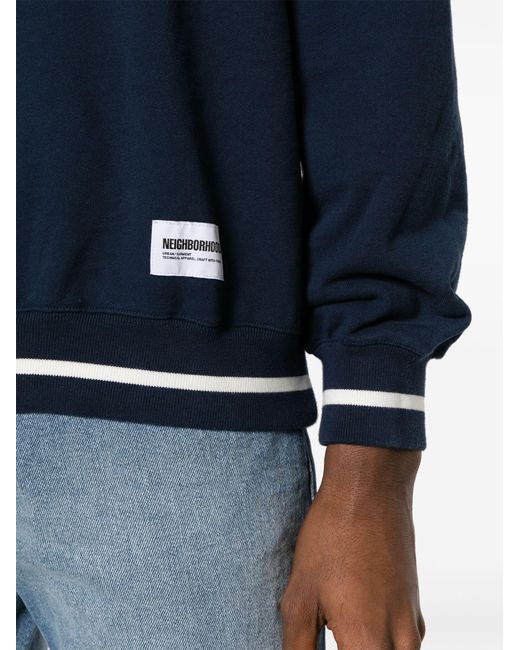Neighborhood Blue College Cotton Sweatshirt for men