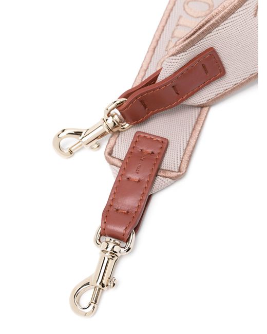 Chloé Pink Logo-embroidered Adjustable Bag Strap