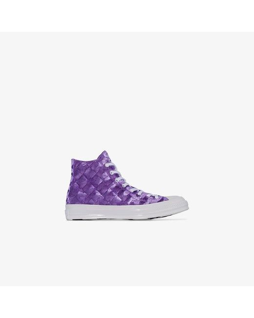 Converse X Golf Le Fleur* Purple Chuck Taylor 70 Velvet Sneakers for men