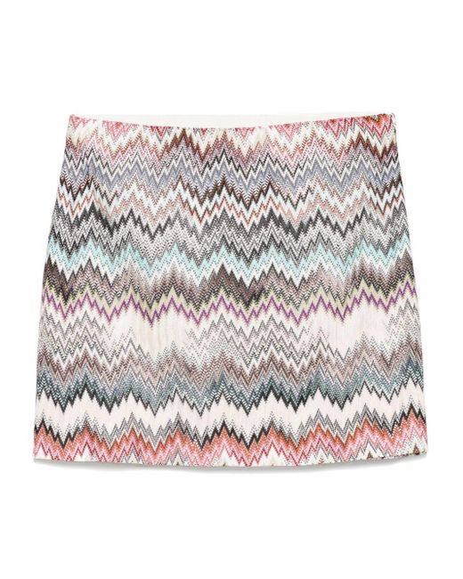 Missoni Gray Zigzag-Patterned Skirt