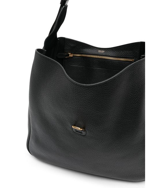 Tom Ford Black Monarch Large Leather Tote Bag - Women's - Calf Leather/brass