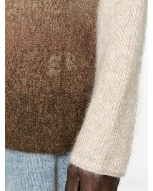 ERL Natural Neutral Gradient Rainbow Sweater for men