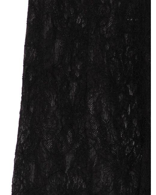 Wardrobe NYC Black Lace Stirrup Tights