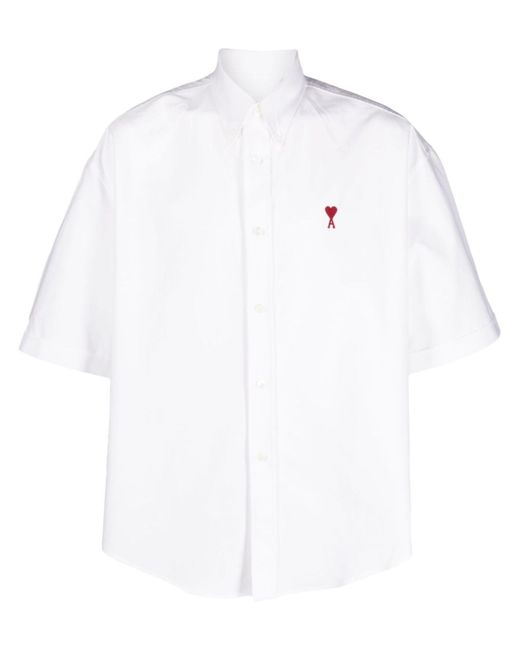 AMI White Ami De Coeur Cotton Shirt for men