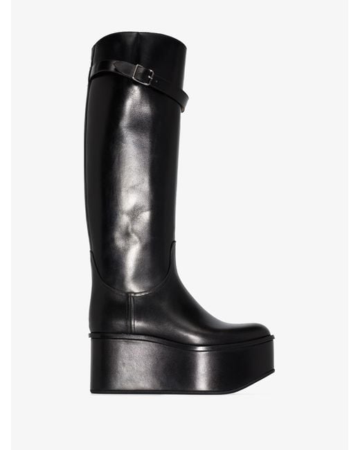 Loewe Black 80 Platform Leather Riding Boots | Lyst Loewe Black 80 Platform Leather Riding Boots | Lyst