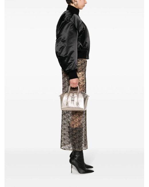 Givenchy Natural -tone Antigona Lock Mini Leather Tote Bag