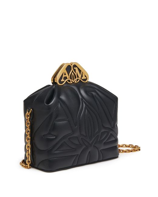 Alexander McQueen Black The Seal Box Leather Cross Body Bag - Women's - Lambskin