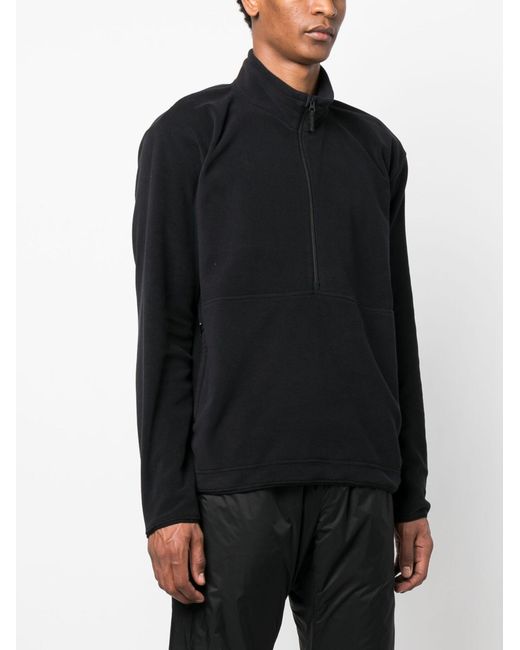 Goldwin Black Zip Up Fleece Sweatshirt for men