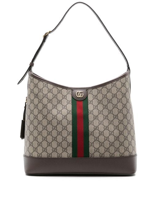 Gucci Gray Medium Ophidia GG Shoulder Bag