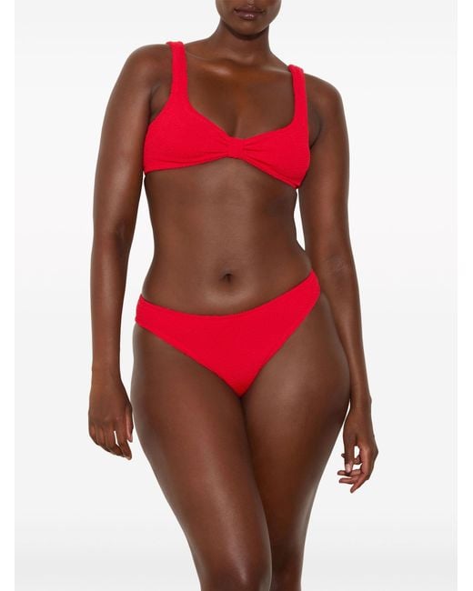 Hunza G Red Bonnie Crinkle Bikini - Women's - Lycra/nylon