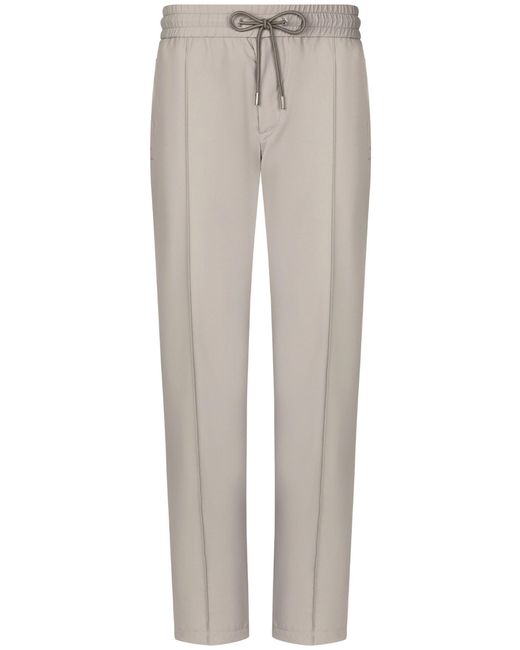 Dolce & Gabbana Gray Drawstring-waist Track Pants for men