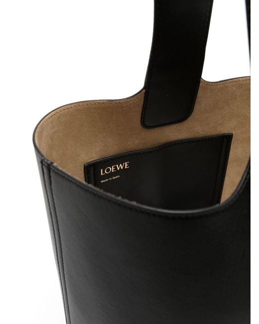 Loewe Black Pebble Medium Leather Bucket Bag