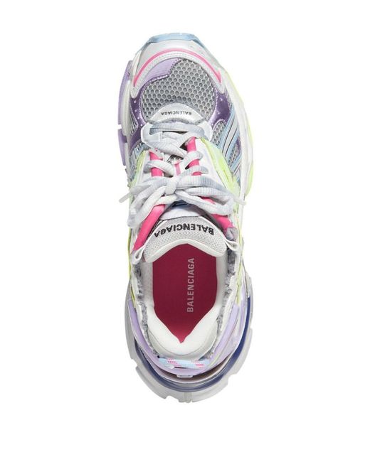 Balenciaga White Runner Panelled Sneakers