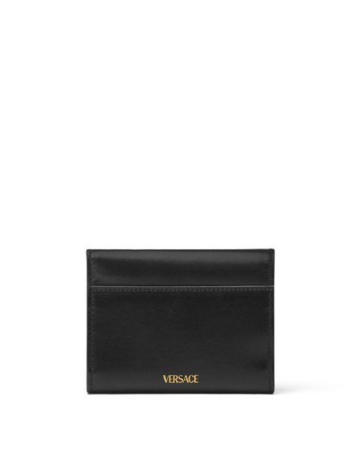 Versace Black Medusa '95 Leather Tri-fold Wallet
