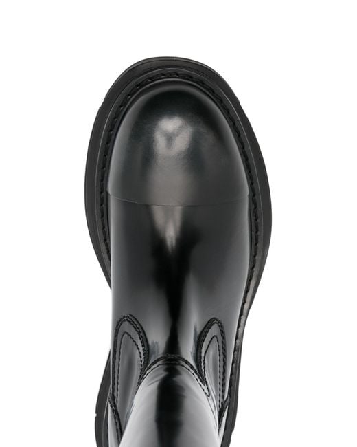 Alexander McQueen Black Mid-calf Leather Boots for men