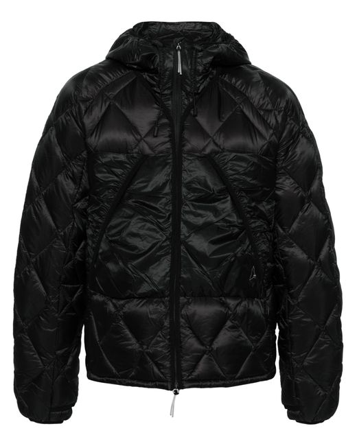 Roa Black Hooded Quilted Jacket for men