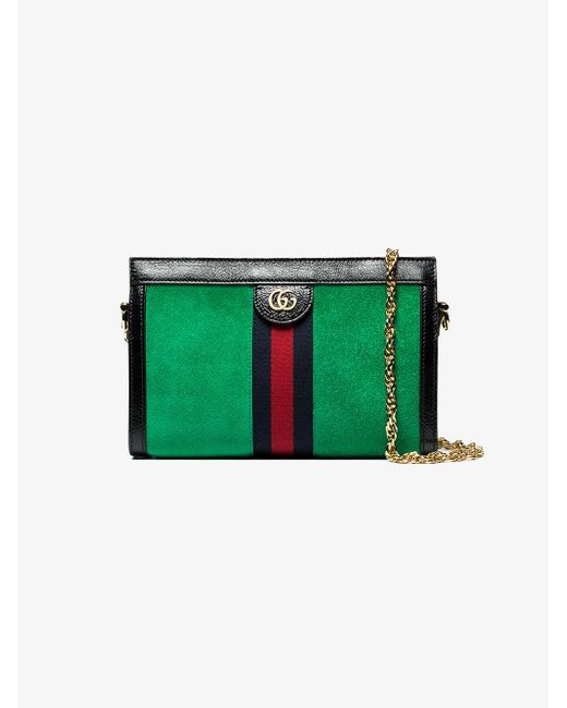 Gucci Green Ophidia Small Suede Shoulder Bag