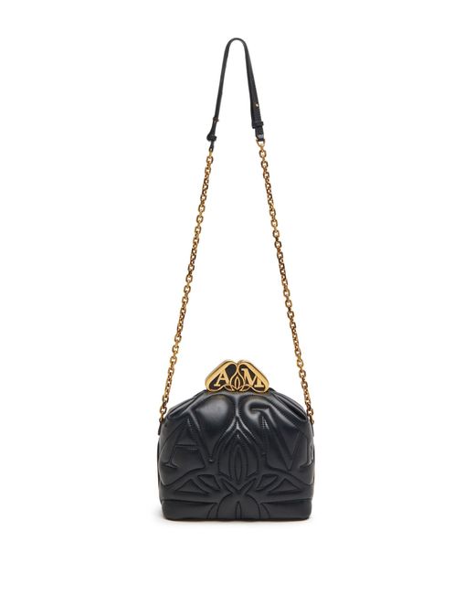 Alexander McQueen Black The Seal Box Leather Cross Body Bag - Women's - Lambskin