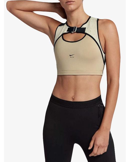 Nike Synthetic X Mmw Cropped Sports Bra in Black | Lyst Australia