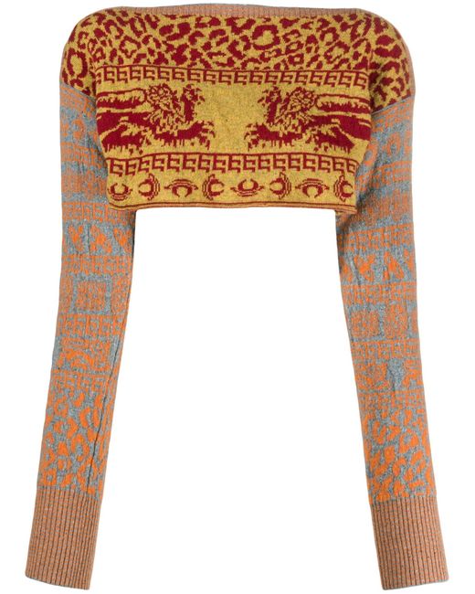 Vivienne Westwood Brown Cropped Knitted Jumper