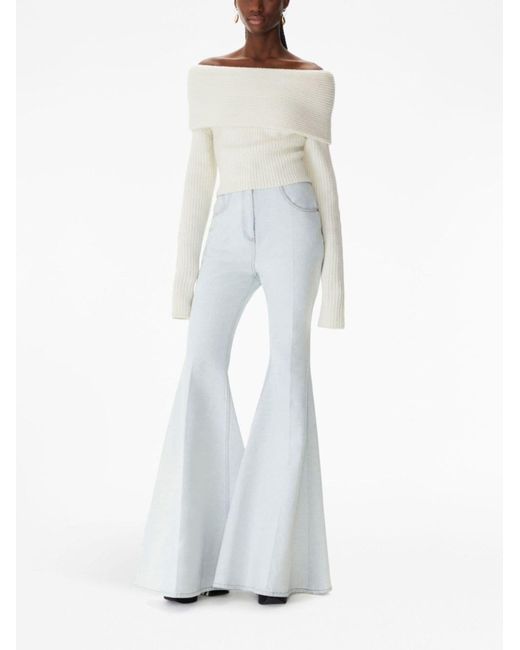 Nina Ricci White High-rise Flared Jeans - Women's - Cotton