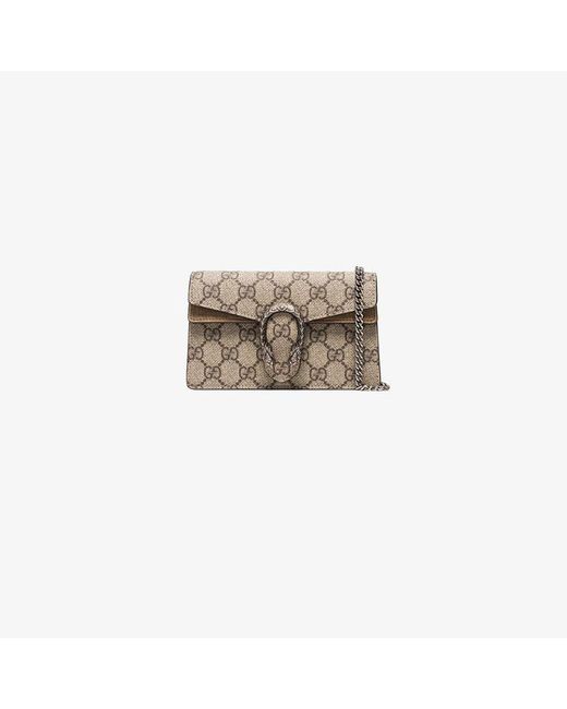 Gucci Natural Beige Dionysus GG Supreme Super Mini Bag