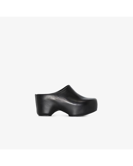 Givenchy Black G 85 Platform Leather Clogs