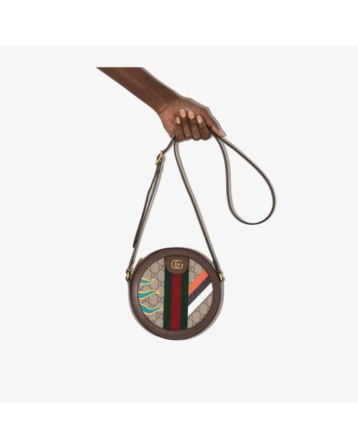 Gucci Brown Horse Racing Round Cross Body Bag