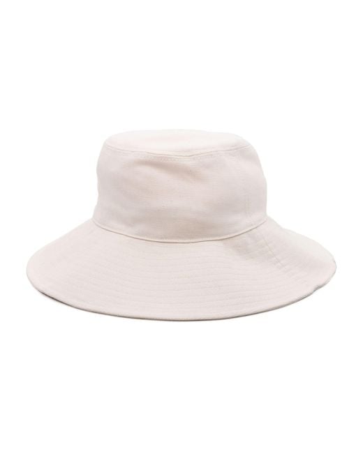 Isabel Marant Natural Neutral Fadelya Cotton Bucket Hat