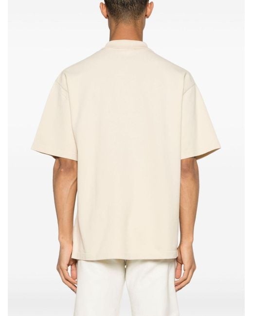Maison Kitsuné White Neutral Fox Head Cotton Polo Shirt for men