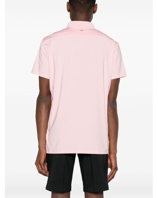 J.Lindeberg Pink Duff Logo-embroidered Polo Shirt for men
