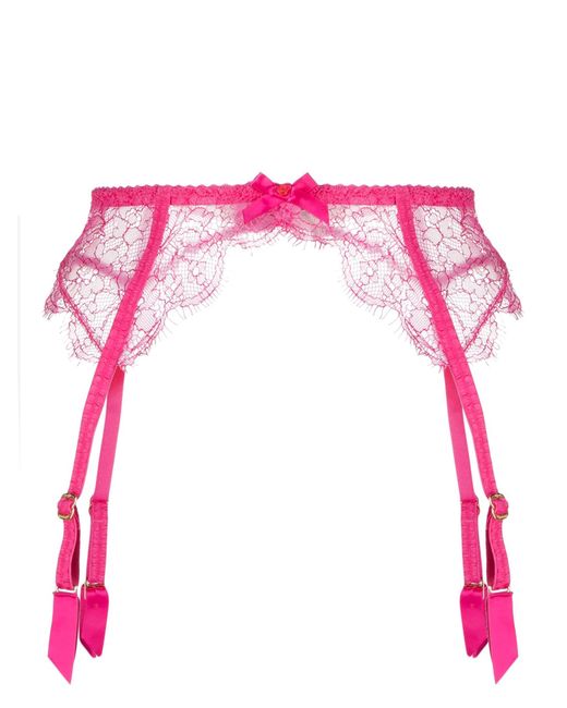 Agent Provocateur Lorna Lace Suspenders in Pink | Lyst
