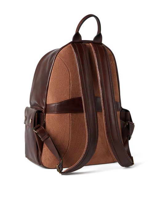 Brunello Cucinelli Brown Leather Backpack - Men's - Leather for men