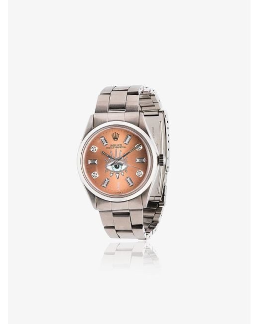 Jacquie Aiche Metallic Pink Rolex Eye Stainless Steel Watch