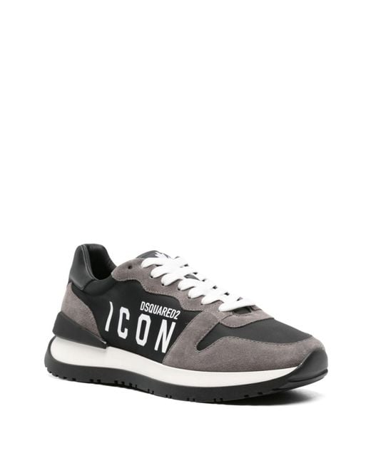 DSquared² White Icon Track Panelled Sneakers for men