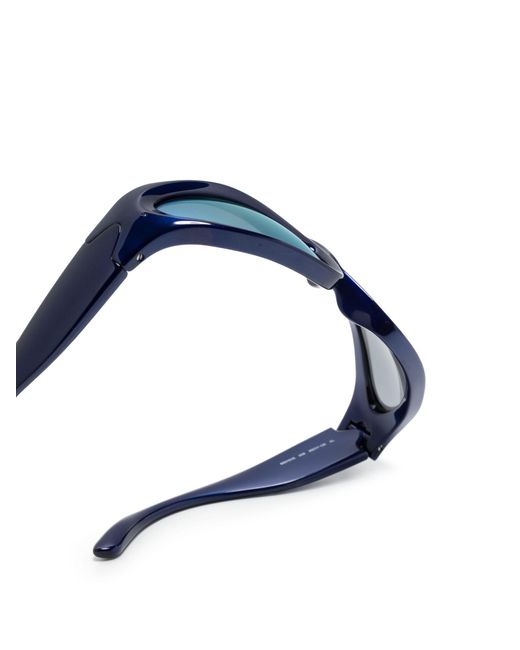 Balenciaga Blue Swift Oval-frame Sunglasses for men