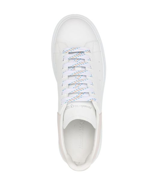 Alexander McQueen White Leather Lace-up Sneakers for men