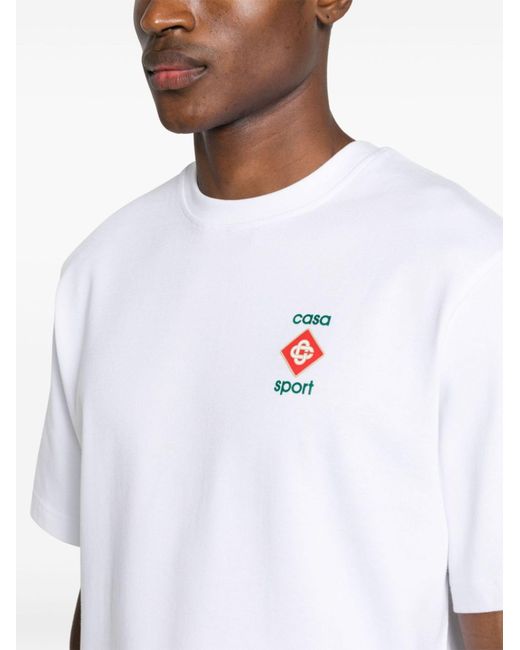 Casablancabrand White Casa Sport Organic-cotton T-shirt - Men's - Organic Cotton for men
